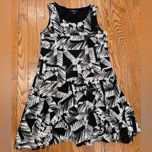 Style & Co. Black and White Patterned Dress